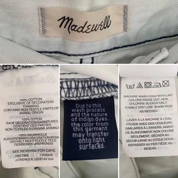 Madewell Wide Leg Tapered Jeans Faded Wash Sz 32 - Picture 13 of 13